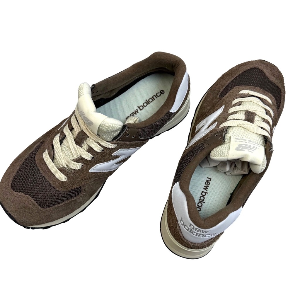 NIB Anthropologie New Balance 574 Sneakers Suede Mushroom Brown M7/W8.5 Retro - Picture 7 of 10